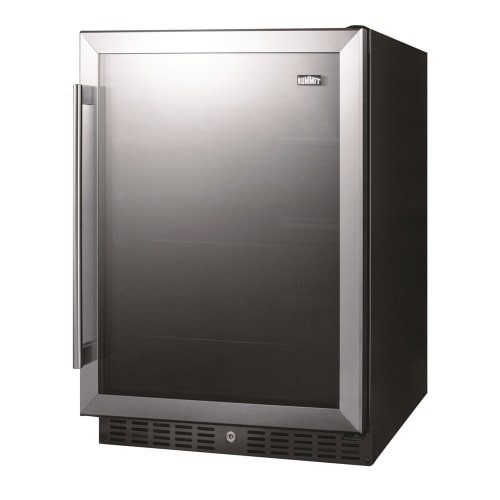 Refrigerador Summit ADA, 5.0 Pies Cúbicos, Descongelamiento Sin Escarcha, Puerta de Vidrio con Gabinete Negro